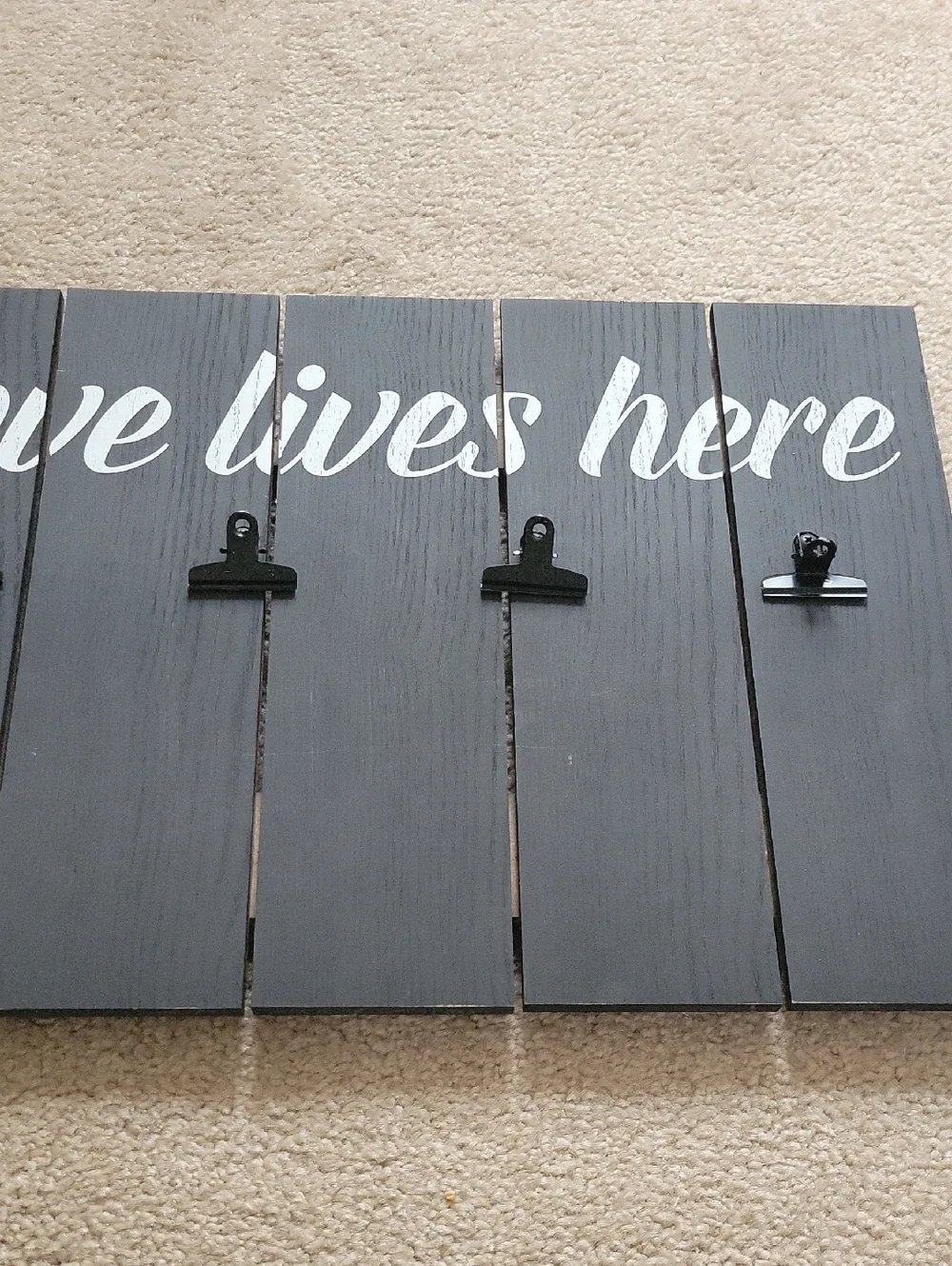 Gallery Solutions 13 X18.5 Love Lives HERE Clip Frame, Black